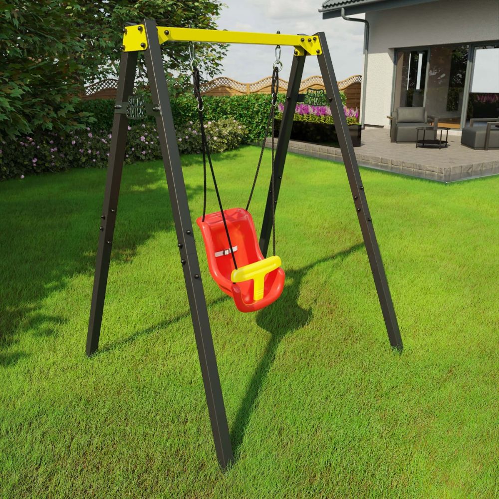 Buiten kinderschommel met babyschommel